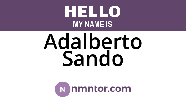 Adalberto Sando