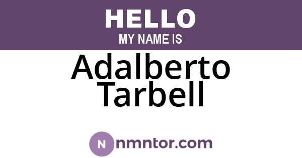 Adalberto Tarbell