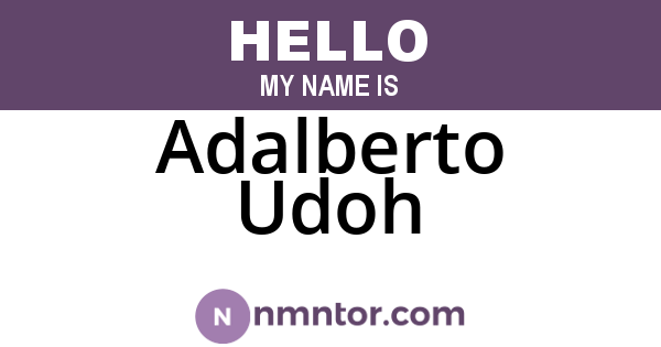 Adalberto Udoh