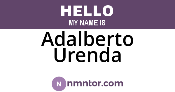 Adalberto Urenda