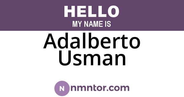 Adalberto Usman