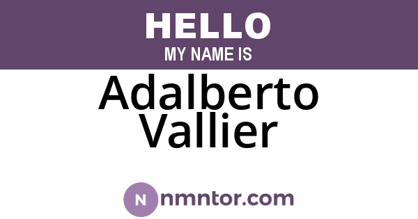Adalberto Vallier