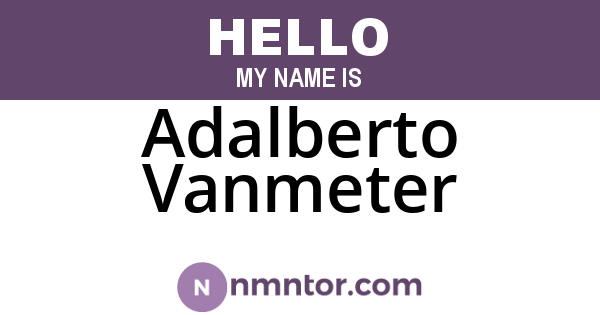 Adalberto Vanmeter
