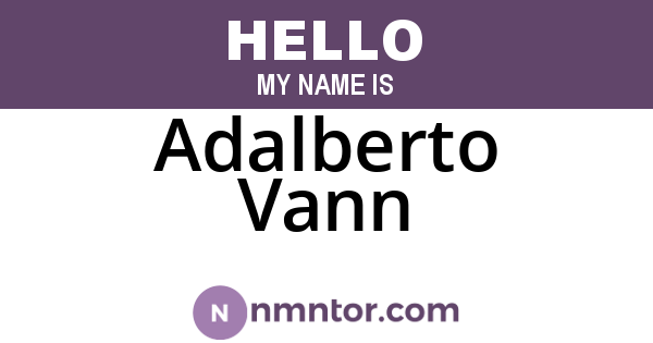 Adalberto Vann