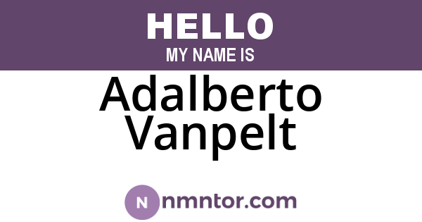 Adalberto Vanpelt