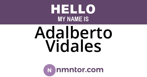 Adalberto Vidales