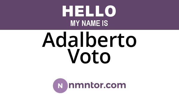 Adalberto Voto