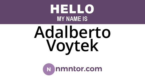 Adalberto Voytek