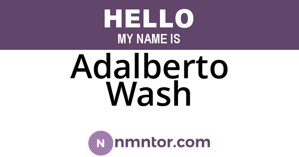Adalberto Wash