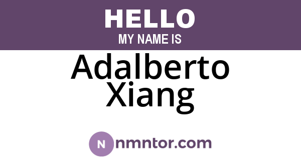 Adalberto Xiang