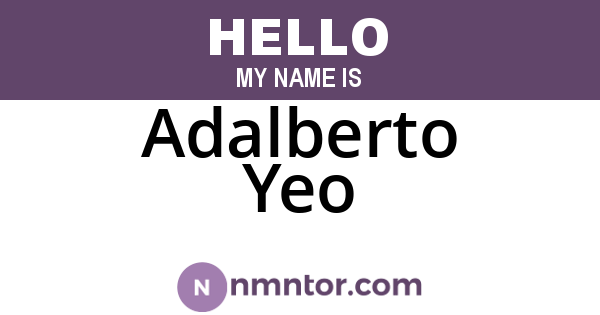 Adalberto Yeo