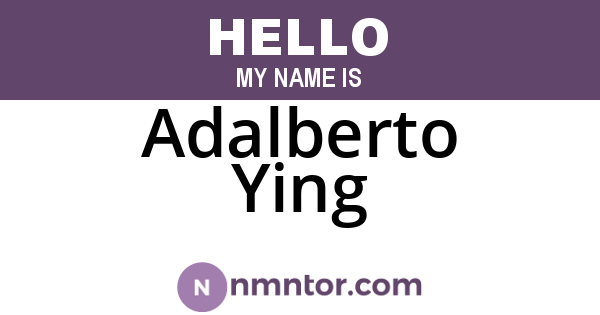 Adalberto Ying