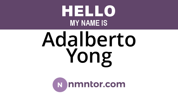 Adalberto Yong