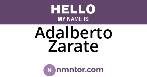 Adalberto Zarate