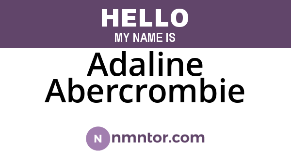 Adaline Abercrombie