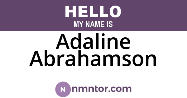 Adaline Abrahamson