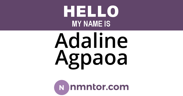 Adaline Agpaoa