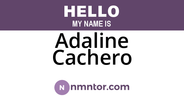 Adaline Cachero
