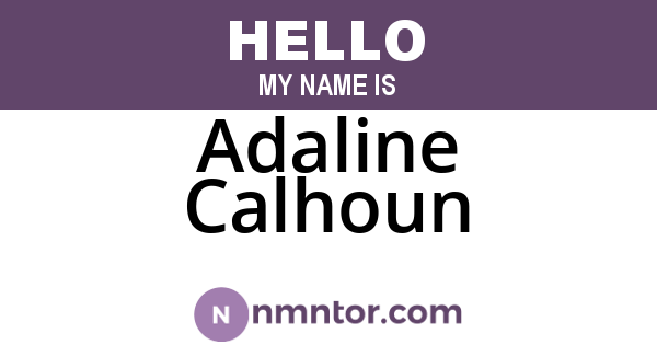 Adaline Calhoun