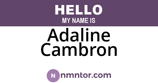 Adaline Cambron