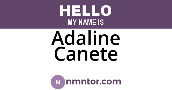 Adaline Canete