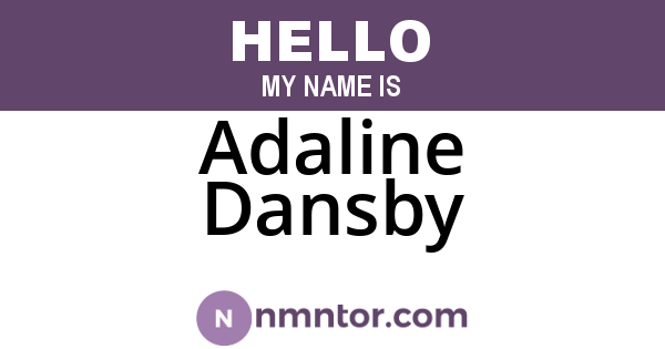 Adaline Dansby