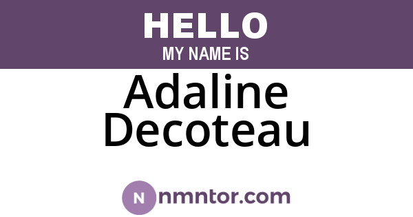 Adaline Decoteau