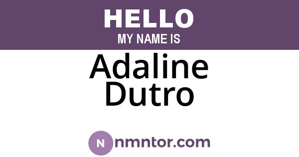 Adaline Dutro
