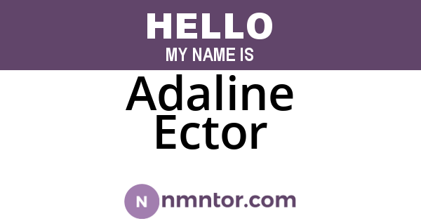 Adaline Ector