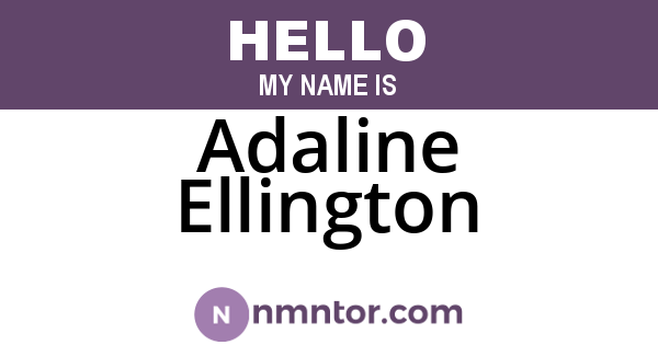 Adaline Ellington