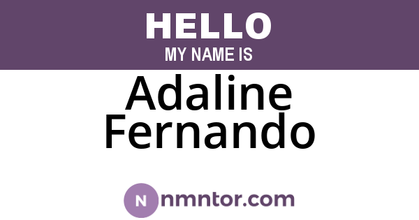 Adaline Fernando