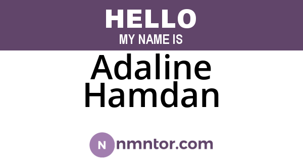 Adaline Hamdan