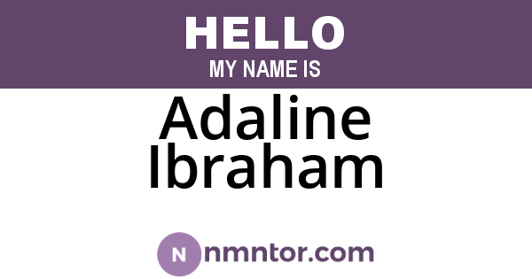 Adaline Ibraham
