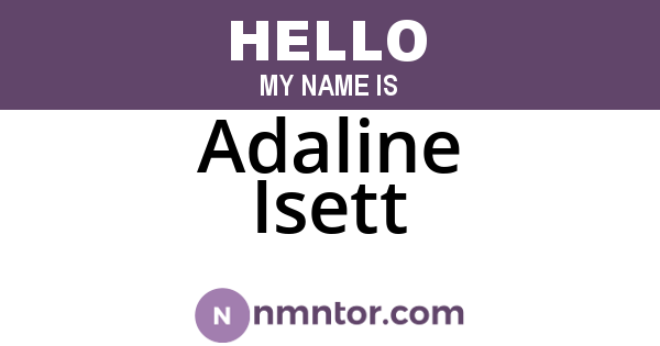 Adaline Isett