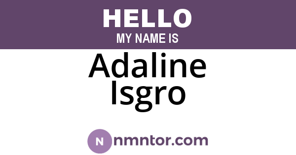 Adaline Isgro