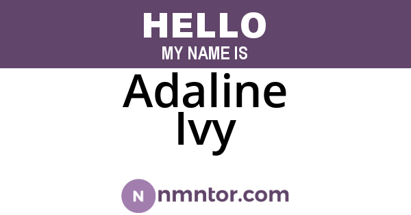 Adaline Ivy