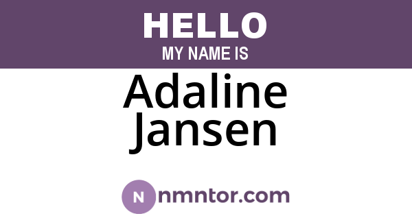 Adaline Jansen