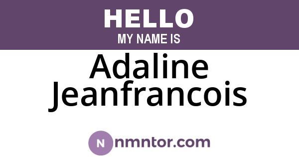 Adaline Jeanfrancois