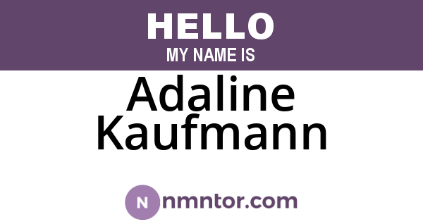 Adaline Kaufmann