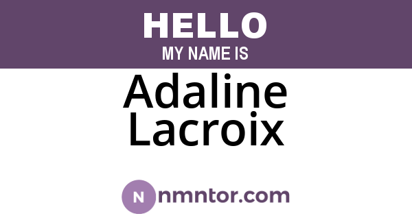 Adaline Lacroix