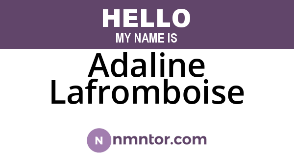 Adaline Lafromboise
