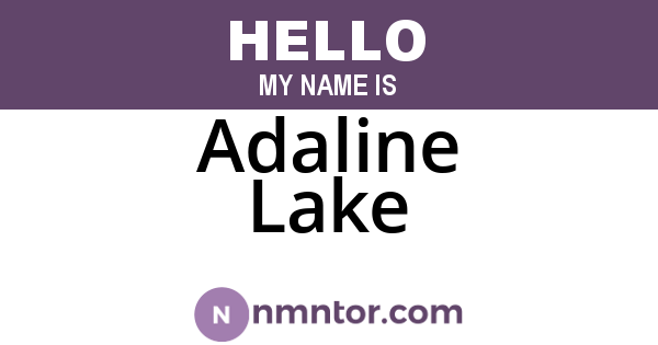Adaline Lake