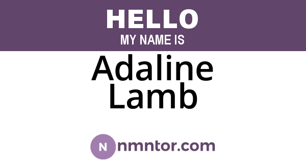 Adaline Lamb