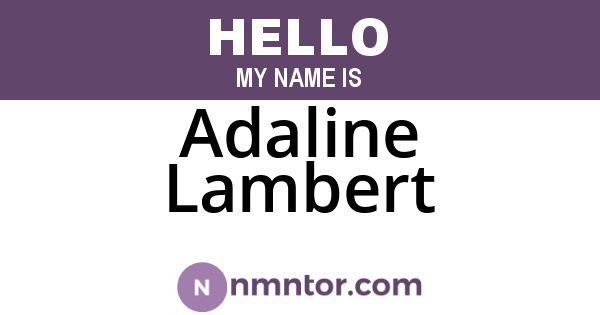 Adaline Lambert