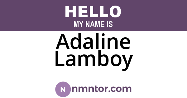 Adaline Lamboy