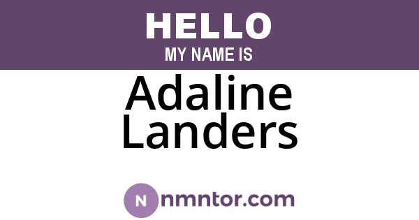 Adaline Landers