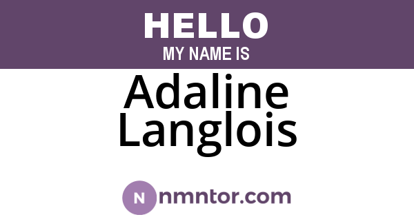 Adaline Langlois