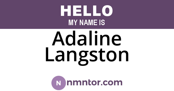 Adaline Langston