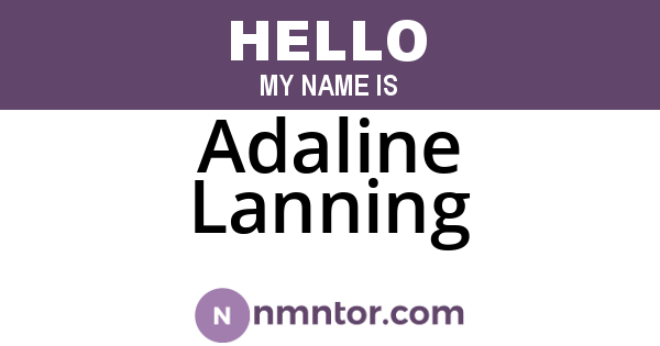 Adaline Lanning