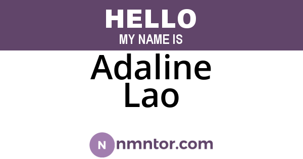 Adaline Lao